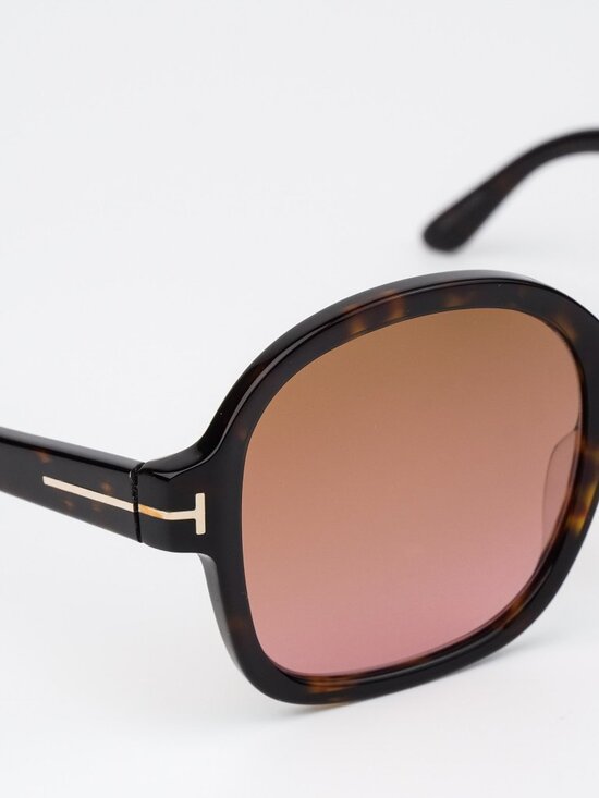 Tom Ford HANLEY Women Sunglasses Havana Brown Gradient Oversized FT1034/S 52F main image 7